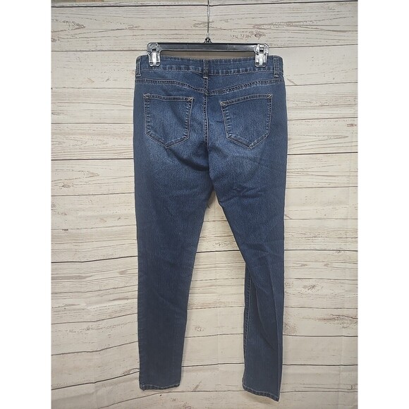Maurices Skinny Leg Jeans Size M-Reg Dark Wash Low Rise Stretch‎ Cotton Blend - Picture 2 of 8